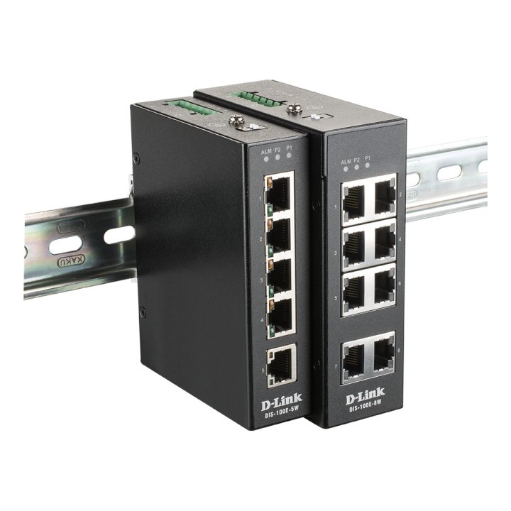 D-Link DIS-100E-8W Unmanaged L2 Fast Ethernet (10/100) Switch Black