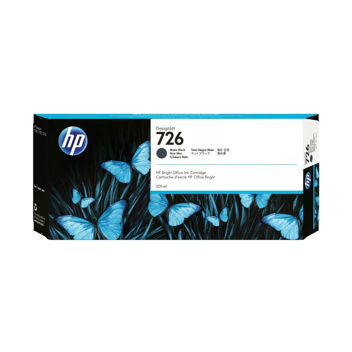 HP Cartucho de tinta DesignJet 726 negro mate de 300 ml