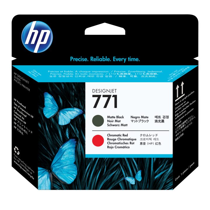 HP Cabezal de impresión DesignJet 771 negro mate/rojo cromático