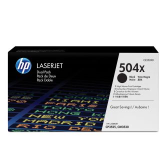 HP Value Pack of 2 Original HP LaserJet 504X High Yield Black Toner…