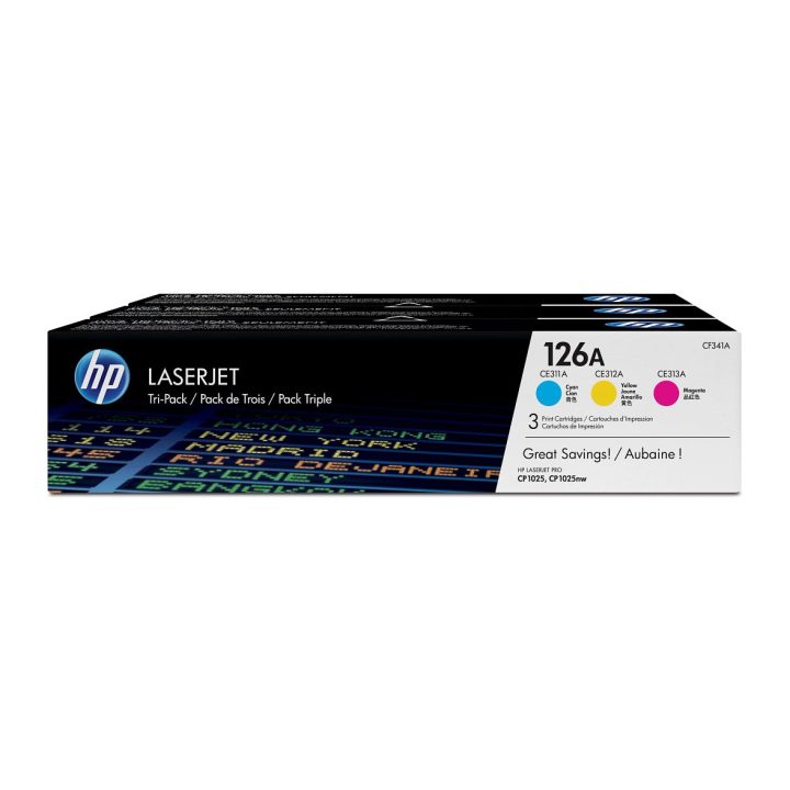 HP Pack de poupança de 3 cartuchos de toner original LaserJet 126A…