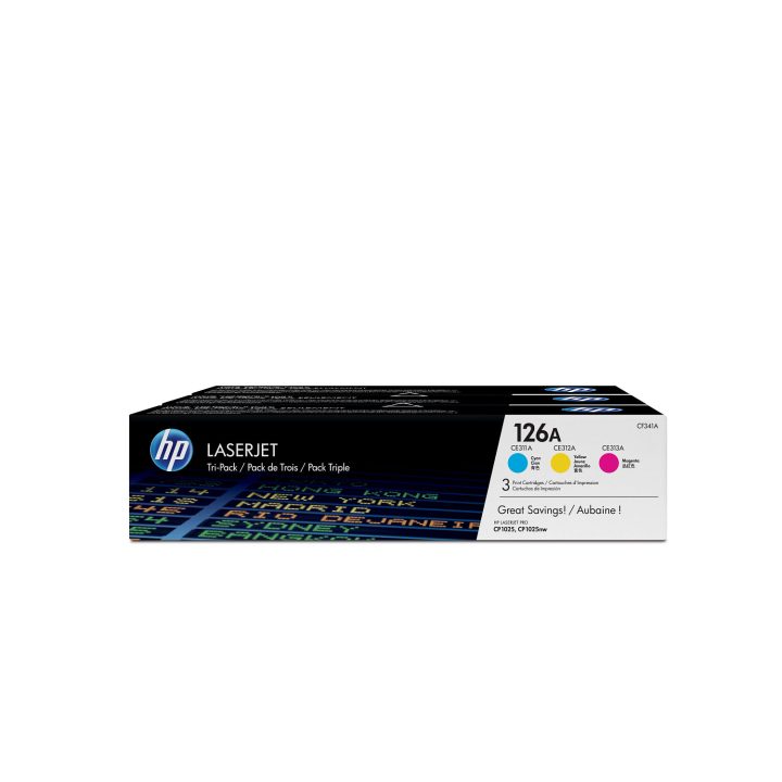 HP Original LaserJet 126A Cyan/Magenta/Yellow 3-Pack Toner Value Pack
