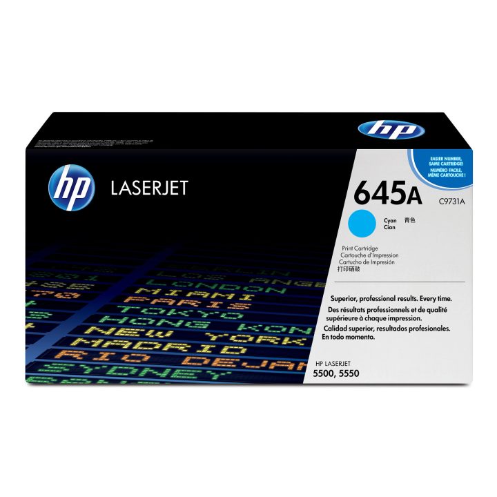 HP Cartucho de toner original LaserJet 645A ciano