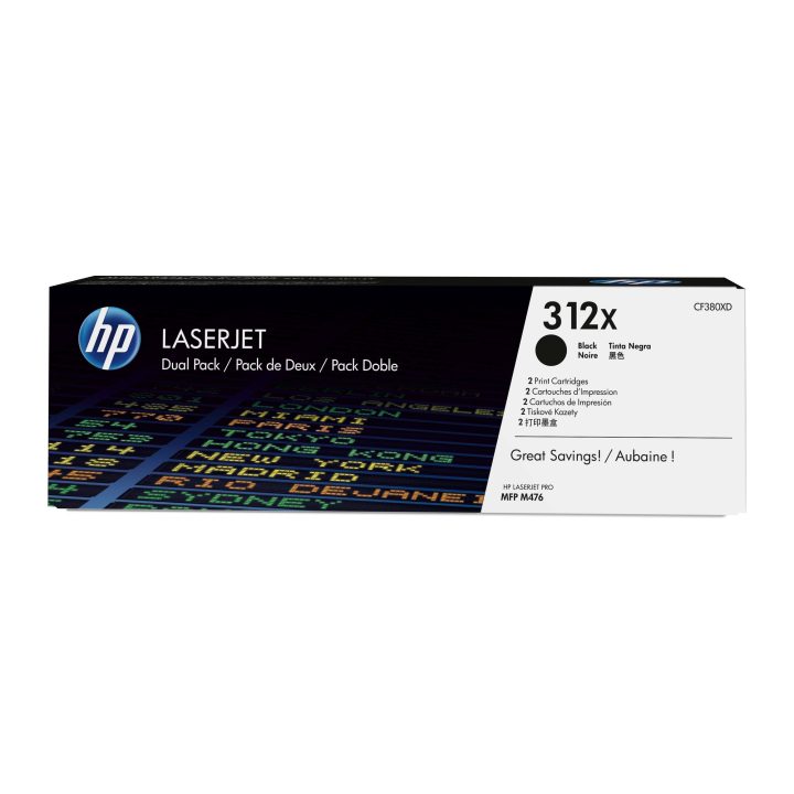 HP Original LaserJet 312X High Yield Black Toner 2-Pack Value Pack