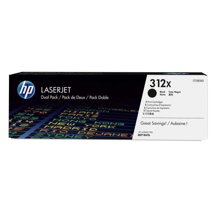 HP Original LaserJet 312X High Yield Black Toner 2-Pack Value Pack
