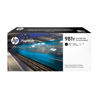 Cartucho original HP PageWide 981Y preto de alto rendimento