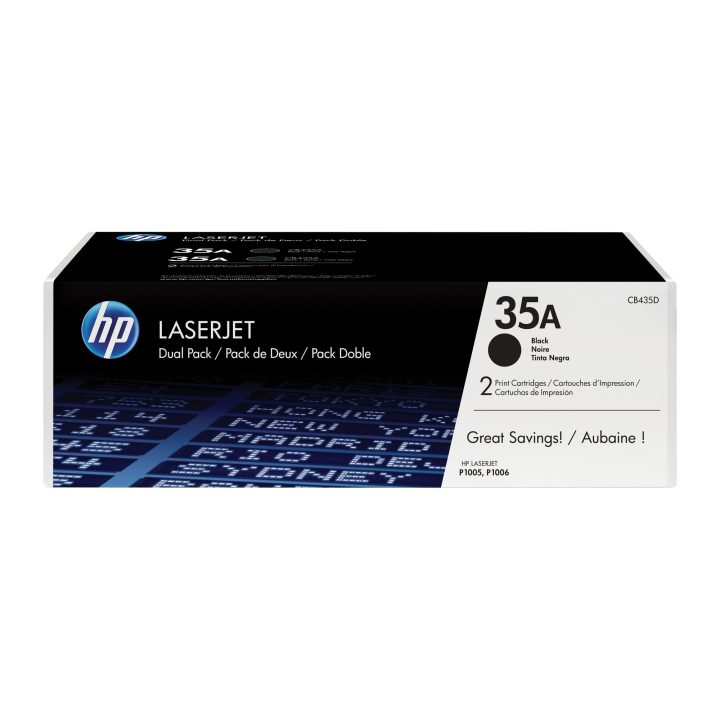 HP Original LaserJet 35A Black Toner 2-Pack Value Pack