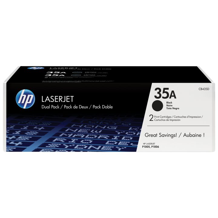 HP Original LaserJet 35A Black Toner 2-Pack Value Pack