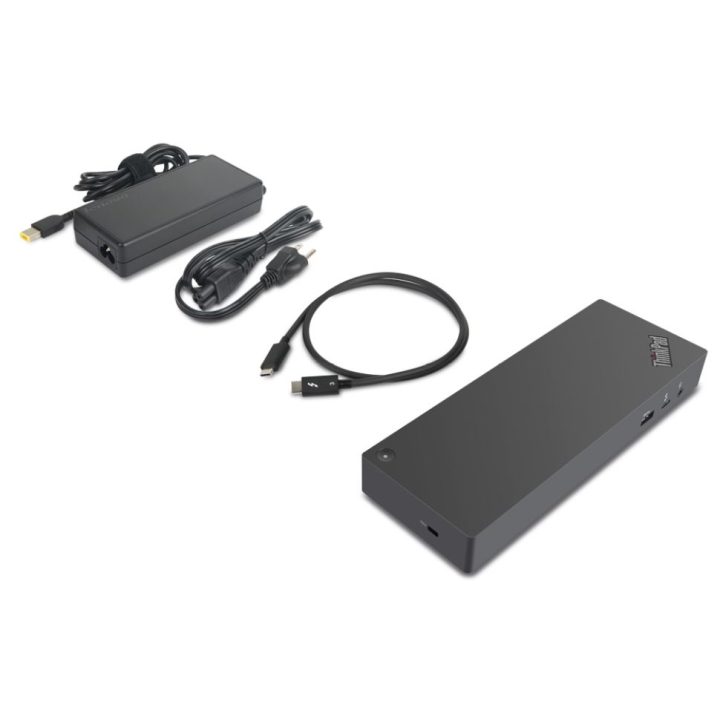 Lenovo Thunderbolt 3 Dock Gen2 Alámbrico Negro, Rojo
