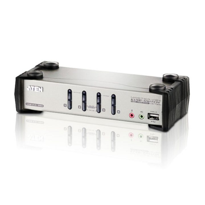 ATEN 4-Port KVMP™ VGA/Audio PS/2-USB Switch with OSD