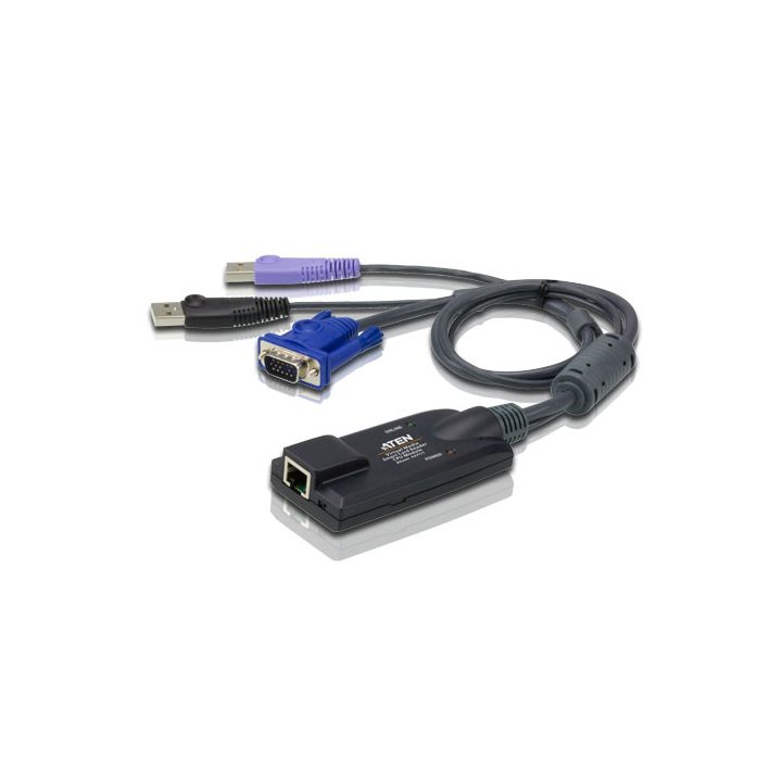 ATEN Adaptador KVM VGA USB compatible Smart Card con Virtual Media