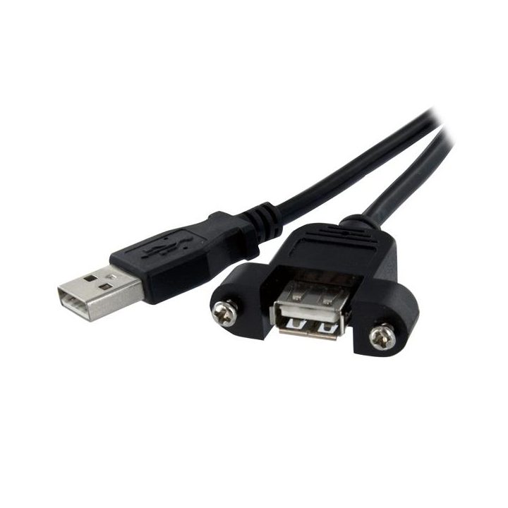 StarTech.com 30cm USB 2.0 Extension Cable for Panel Mounting - USB A…