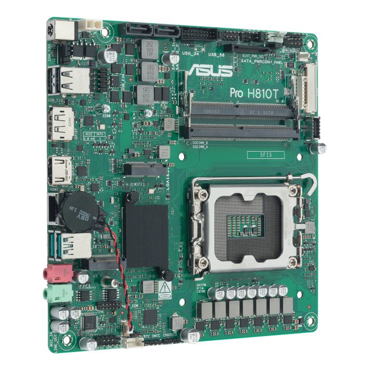 ASUS Pro H810T-CSM Intel H810 LGA 1851 (Socket V1) Thin Mini ITX