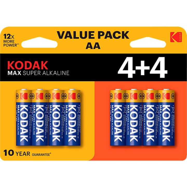 Blister pilas Kodak alcalina max aa LR6 blister 4+4 (30419902)