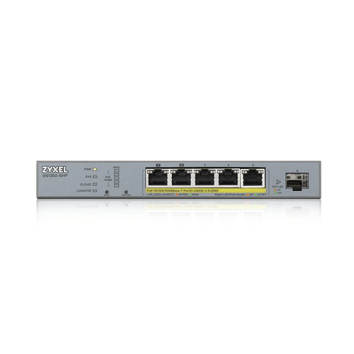 Zyxel GS1350-6HP-EU0101F switch Gerido L2 Gigabit Ethernet…