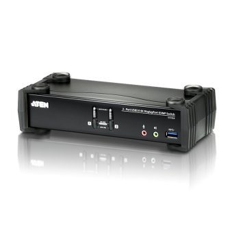 ATEN Switch KVMP™ DisplayPort 4K USB 3.0 de 2 portas (cabos incluídos)