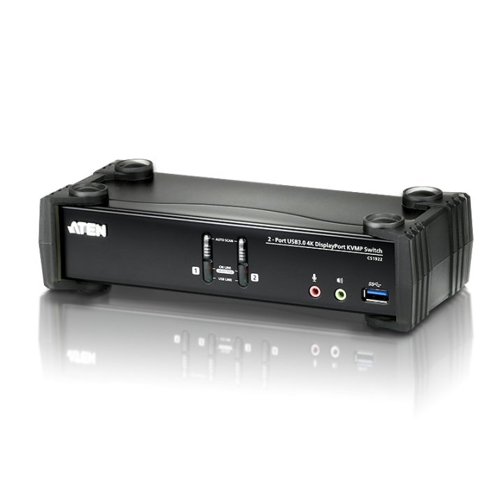 ATEN Switch KVMP™ DisplayPort 4K USB 3.0 de 2 puertos (cables…