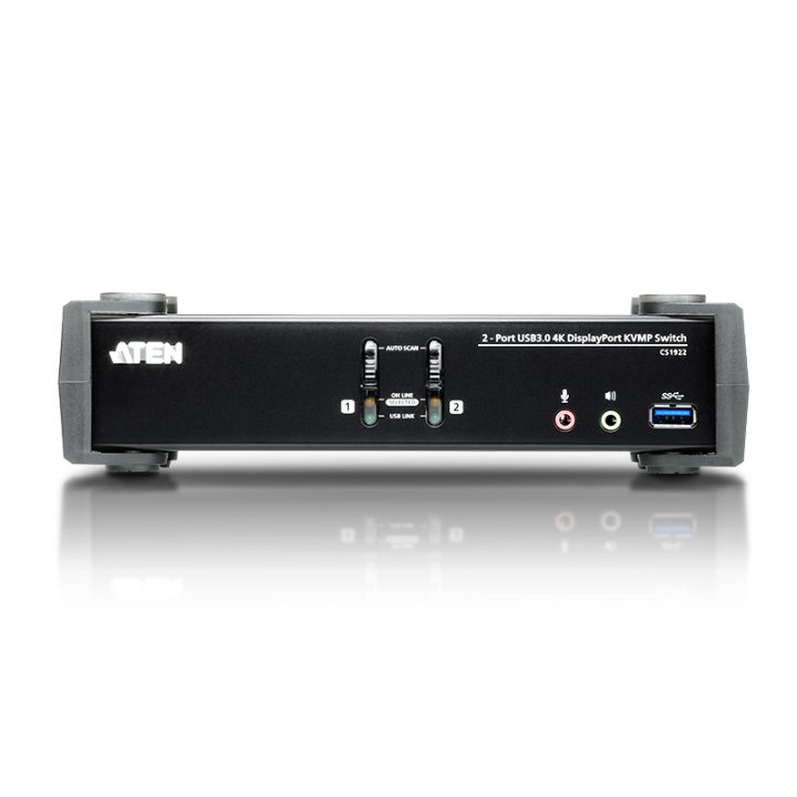 ATEN Switch KVMP™ DisplayPort 4K USB 3.0 de 2 puertos (cables…