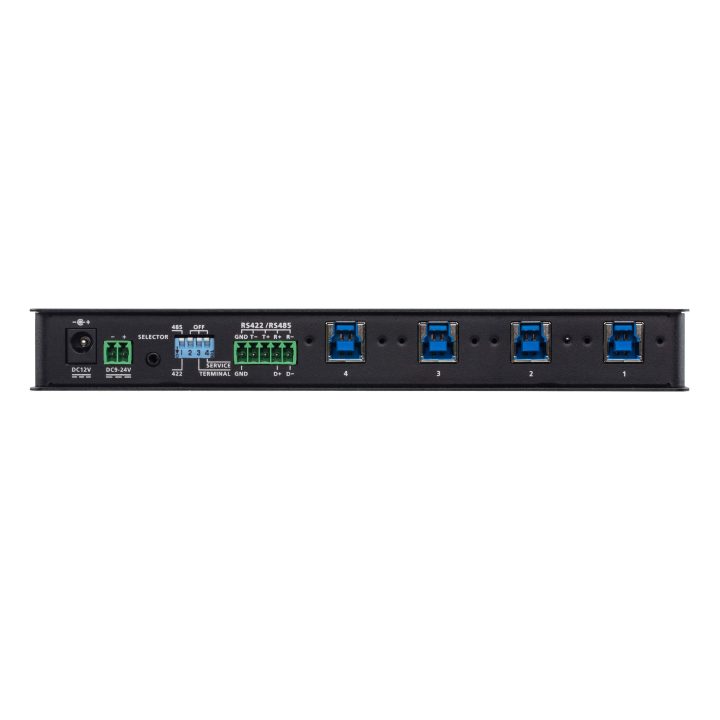 ATEN Switch de periféricos formato industrial USB 3.2 Gen 1 de 4 x 4…