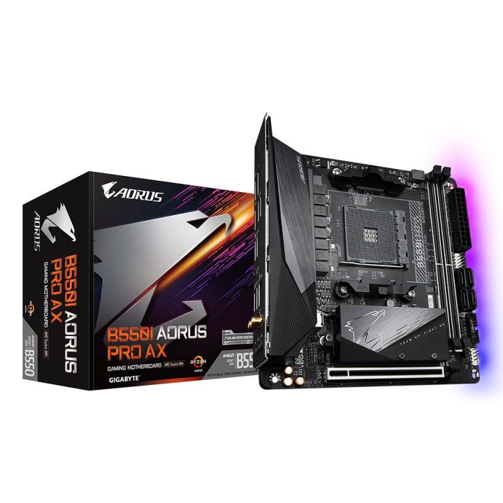 Motherboard GIGABYTE B550I AORUS PRO AX - Processadores AMD Ryzen…