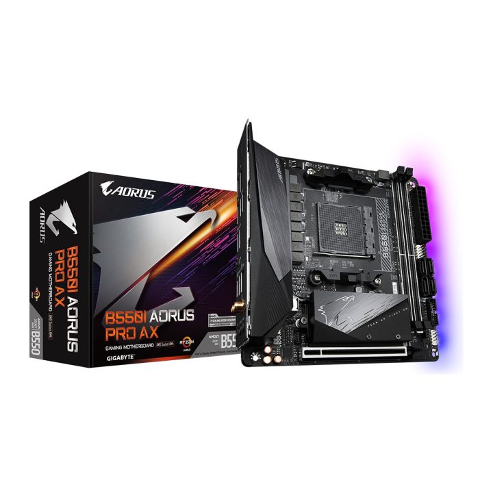 GIGABYTE B550I AORUS PRO AX Motherboard - AMD Ryzen 5000 Processors…