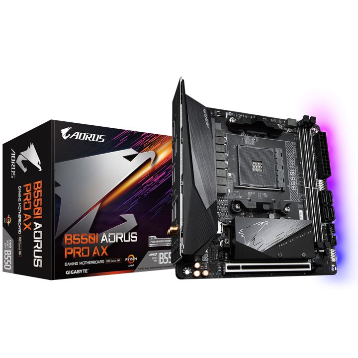GIGABYTE B550I AORUS PRO AX Motherboard - AMD Ryzen 5000 Processors…