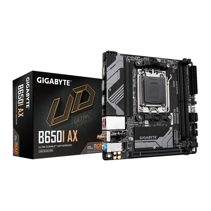 GIGABYTE B650I AX Motherboard - AMD Ryzen 9000 Series, 5+2+1 Phase…