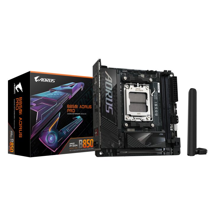 GIGABYTE B850I AORUS PRO Motherboard - Compatible with AMD Ryzen 9000…