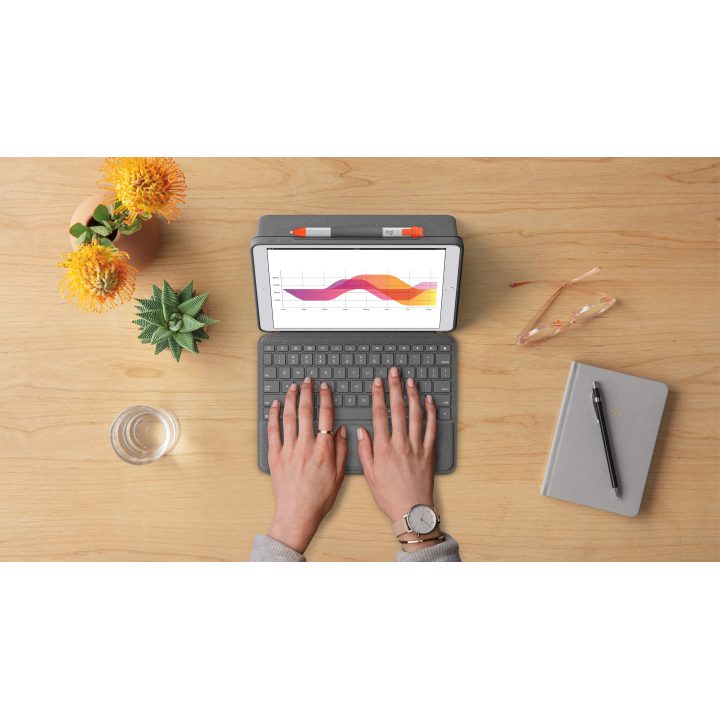 Logitech Combo Touch QWERTZ Suizo Smart Connector Grafito