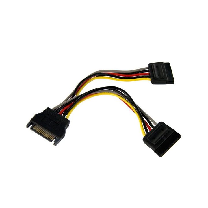 StarTech.com SATA Power Splitter Adapter Cable 0.15m - 2x Female