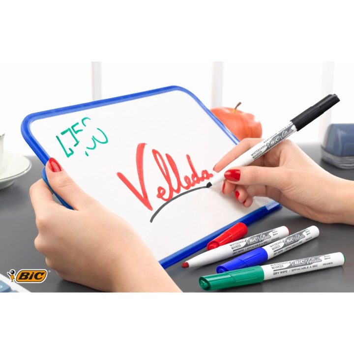 BIC 8 Whiteboard Markers Case 1741 Acetone-Based Ink 1.4mm Tip…