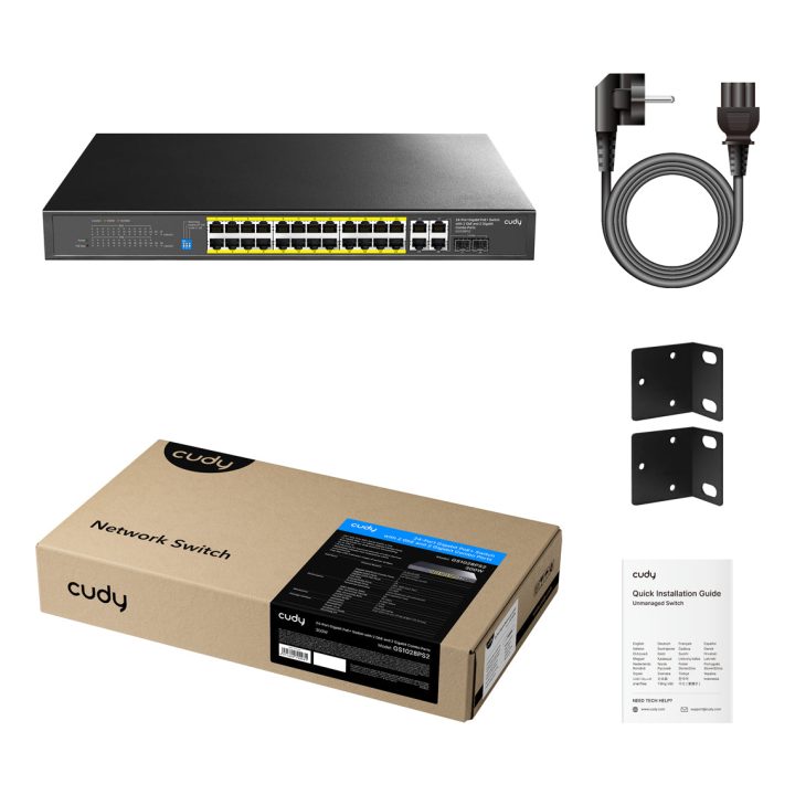Cudy GS1028PS2 switch Gigabit Ethernet (10/100/1000) Energía sobre…