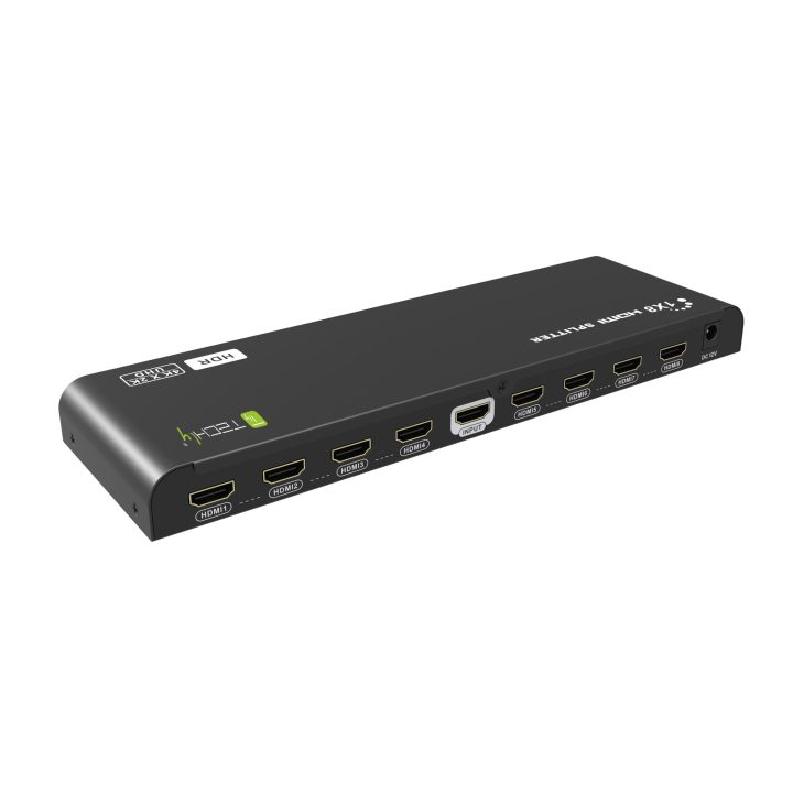 Techly IDATA HDMI2-4K8HDR divisor de vídeo HDMI 8x HDMI