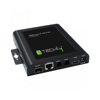 Techly IDATA EXTIP-VW Audio/Video Extender AV Signal Transmitter Black