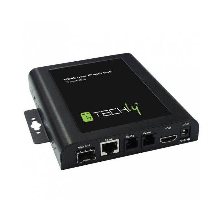 Techly IDATA EXTIP-VW Audio/Video Extender AV Signal Transmitter Black