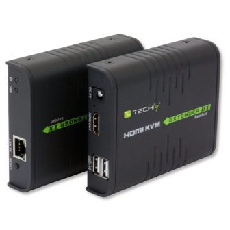 Techly IDATA HDMI-KVM2 extensor KVM Transmissor e recetor
