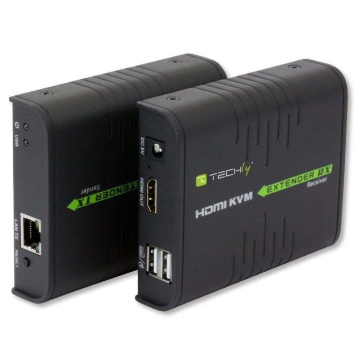 Techly IDATA HDMI-KVM2 extensor KVM Transmissor e recetor