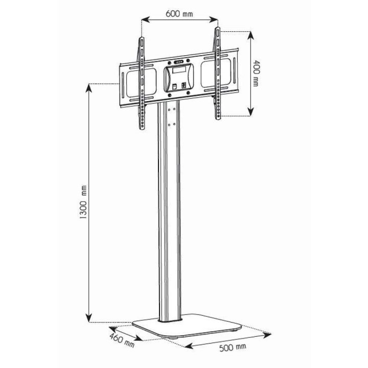 Techly ICA-TR11 TV Mount 70" Black, Silver
