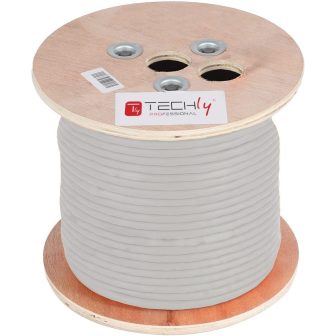 Techly ITP-C5F-305-RIS cable de red Gris 305 m Cat5e F/UTP (FTP)