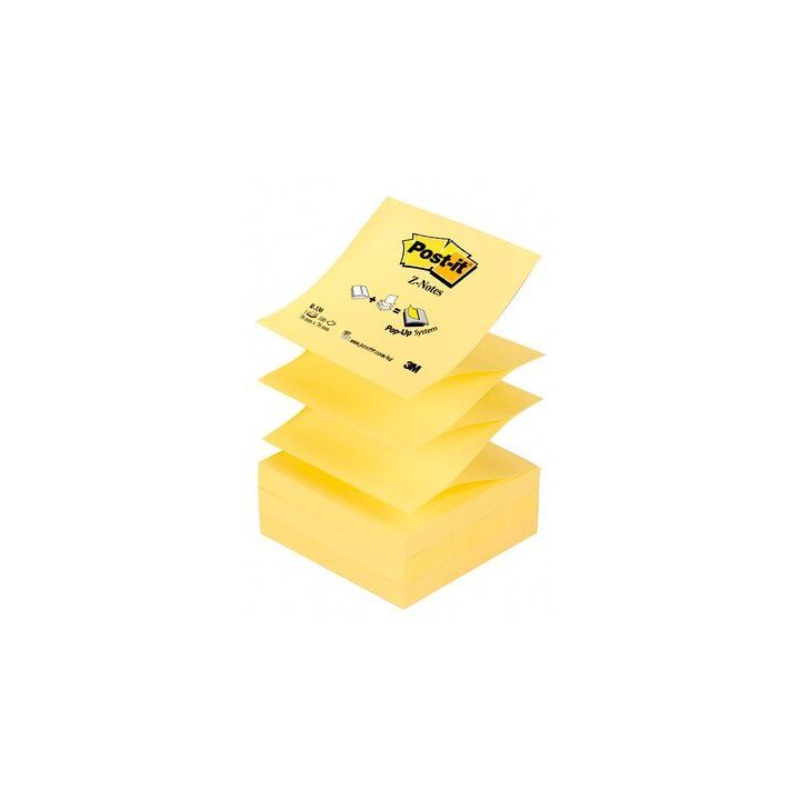 100-Sheet Z-Notes Adhesive Pad 76x76mm Canary Yellow R330-cy-W10…