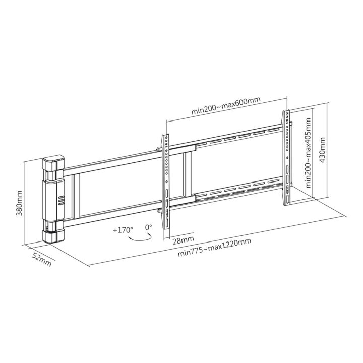 Techly ICA-PLB 060M suporte para TV 75" Preto