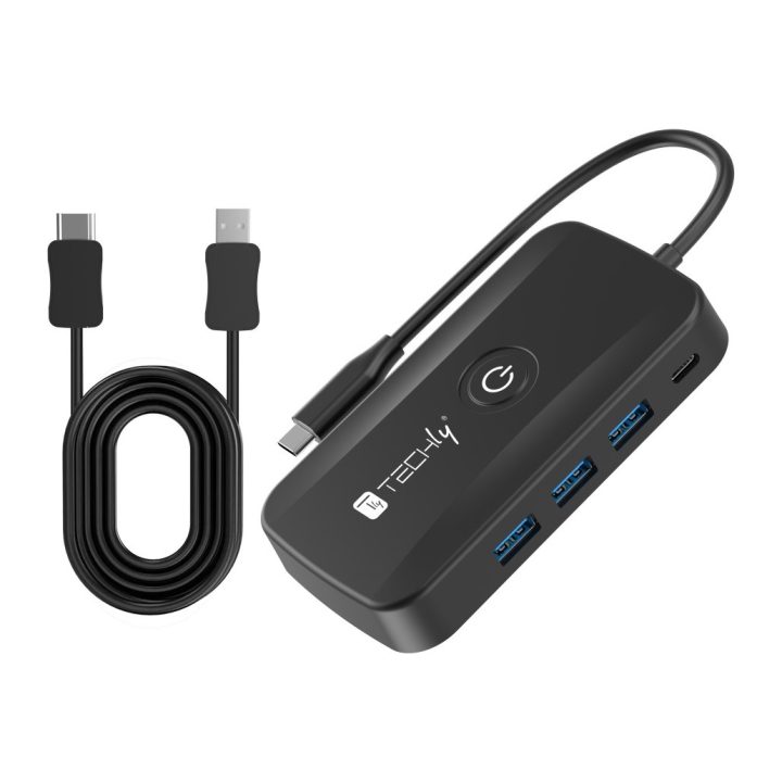 Techly IDATA USBC-HUB5WL extensor audio/video Transmisor y receptor…