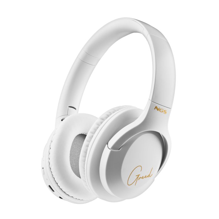 NGS GREED wireless and wired over-ear headphones (ARTICAGREEDWHITE)