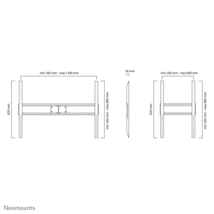 Neomounts LFD-W1500 Suporte de parede para TV 60-100" - fixo -…