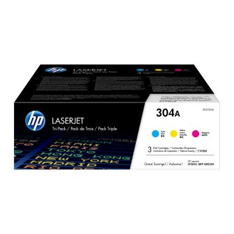 HP Pack de ahorro de 3 cartuchos de tóner original LaserJet 304A…