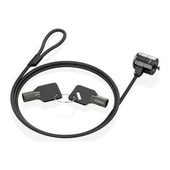 AISENS Security Cable with Key Lock for Computer, Monitor, Laptop 1.5m