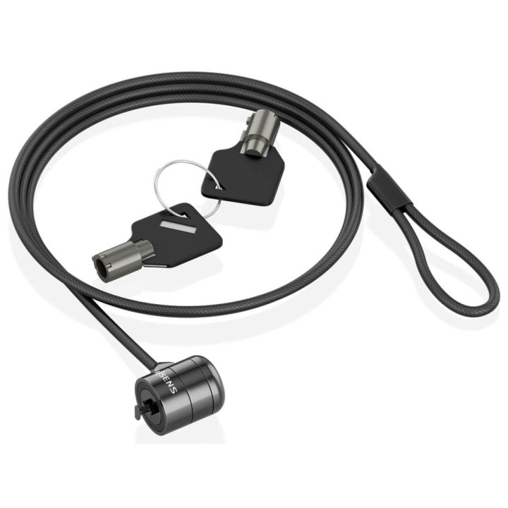 AISENS Key Lock Security Cable for Computer, Monitor, Laptop 1.5m