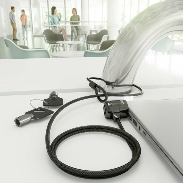 AISENS Cable de seguridad con cerradura de llave para ordenador…