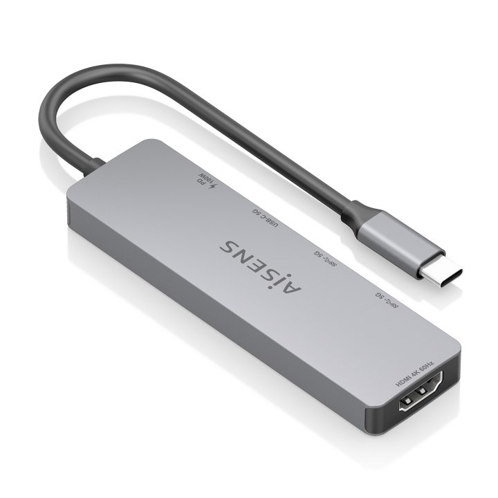 AISENS USB-C Dock 5 en 1, USB-C a 1xHDMI 2xUSB-A 1xUSB-C 1xUSB-C PD…