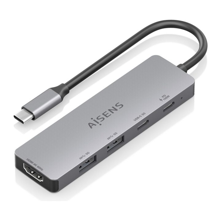 AISENS USB-C Dock 5 en 1, USB-C a 1xHDMI 2xUSB-A 1xUSB-C 1xUSB-C PD…
